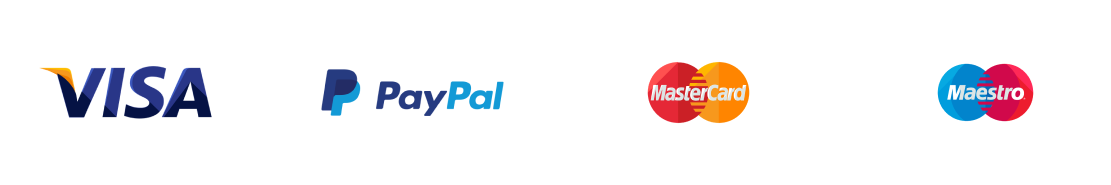 Visa PayPal MasterCard Maestro